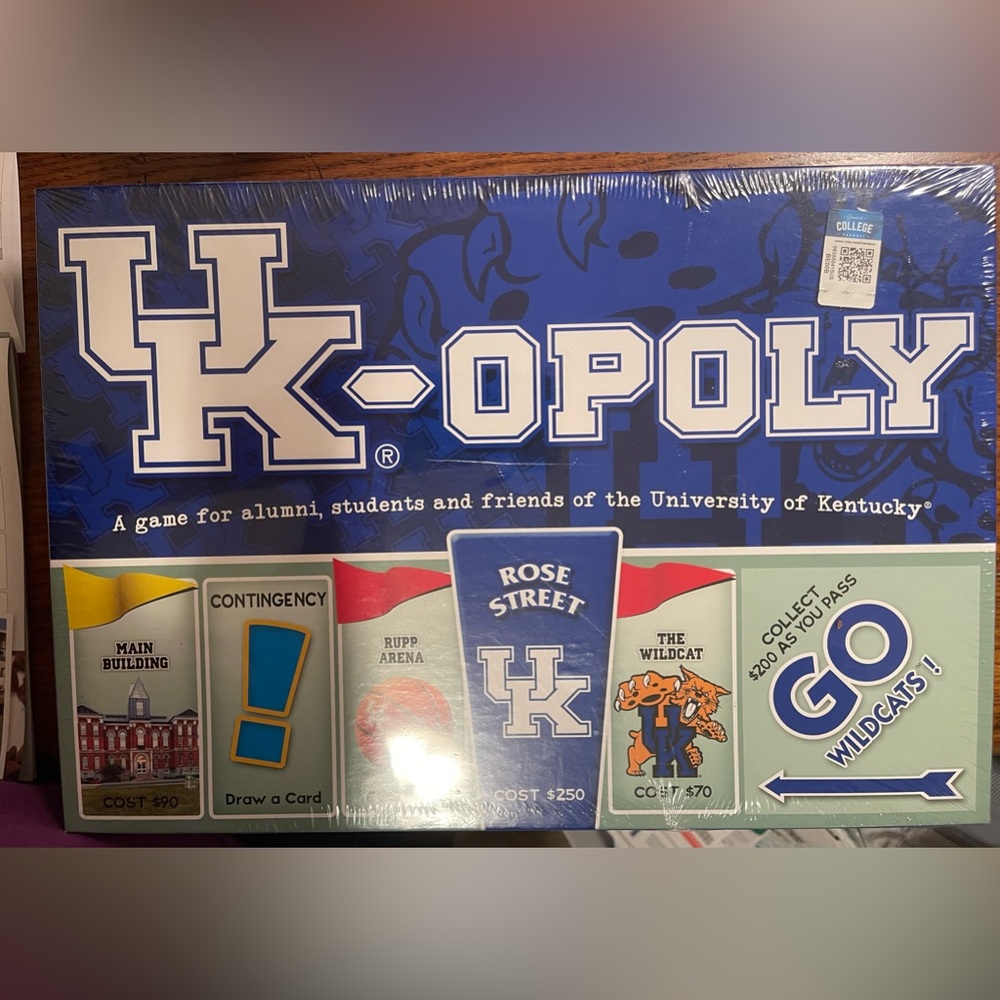 NWOT💙University of Kentucky Blue K-Opoly Board Game